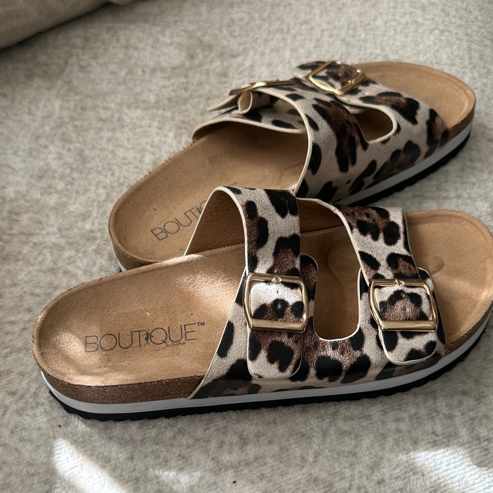Leopard Print Women's Sandals Brand New